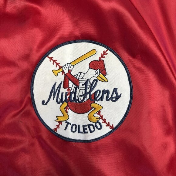 Vintage Toledo Mud Hens Varsity Jacket Mens XXL Dunbrooke Pla-Jac USA Red - Picture 3 of 8